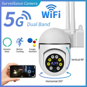 1080p 5g Dual Band Wifi Surveillance Camera 300w Full Color Hd Video