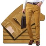 2021 New Men's Corduroy Casual Pants Business Fashion Solid Color